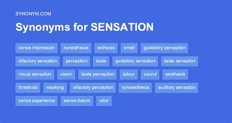 synonyms for sense|another word for sensations.